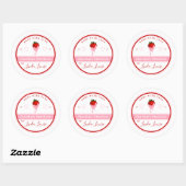 met chocolade bedekte aardbeienmerken ronde sticker (Vel)