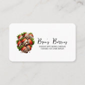 Met chocolade bedekte ondergedompelde aardbeien visitekaartje (Voorkant)