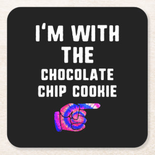 Met chocolade-koekje van Tie Dye Halloween Gift Kartonnen Onderzetters