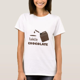 Met chocolade t-shirt bedekt