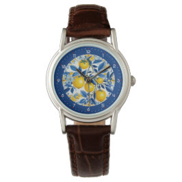 Met cijfers Lemon Zest Tijdstuk Horloge