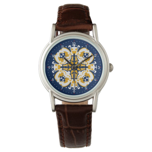 Met cijfers mooie Azulejo Radiance Horloge (Voorkant)
