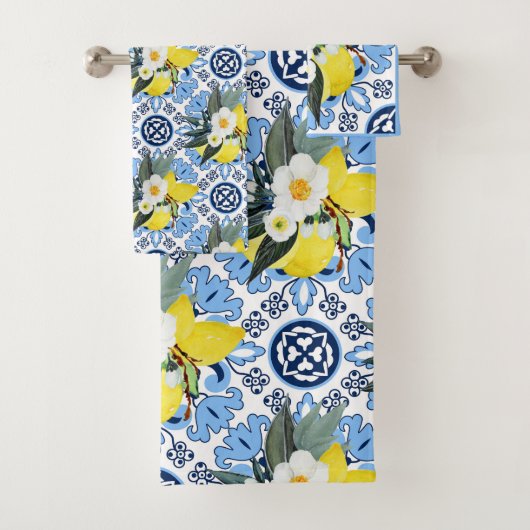 Met citroenen bad handdoek (Insitu)