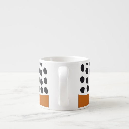 Met Classy Handschilderd poka Dots met Autumn Mapl Espresso Kop (Achterkant)