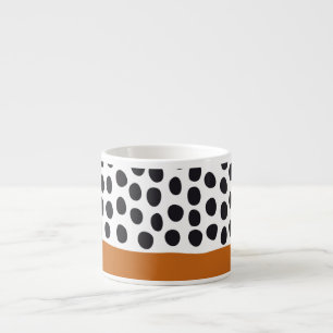 Met Classy Handschilderd poka Dots met Autumn Mapl Espresso Kop
