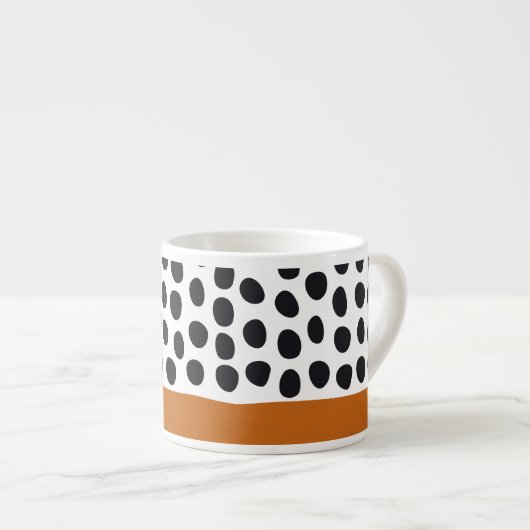 Met Classy Handschilderd poka Dots met Autumn Mapl Espresso Kop (Voorkant rechts)