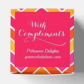 Met complimenten rode cadeaudoos voor cadeaubonnen bedankdoosjes (Bovenkant)