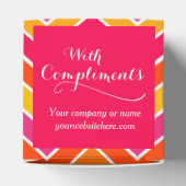 Met complimenten rode cadeaudoos voor cadeaubonnen bedankdoosjes (Bovenkant)