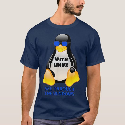 Met Computing Linu kunt u Windows Tu bekijken T-shirt (Voorkant)