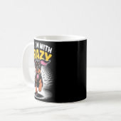 Met Crazy Guard Schattige Hond Grappige Dobermann Koffiemok (Voorkant links)