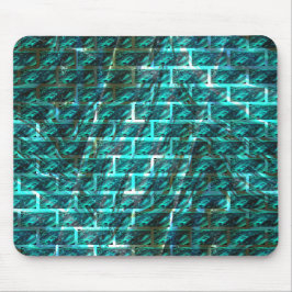 met cyaan bekleurde, gemalen of abstracte bakstene muismat