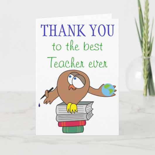 Met dank aan de beste docent ooit Kaart (Voorkant)