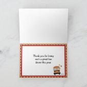 Met dank aan de buschauffeur bedankkaart (Binnen)