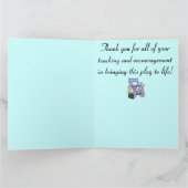 Met dank aan de dramaleraar van cast en crew bedankkaart (Binnen)