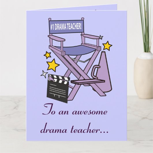 Met dank aan de dramaleraar van cast en crew bedankkaart (Voorkant)