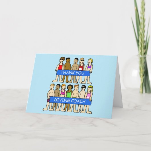 Met dank aan de duikcoach bedankkaart (Voorkant)