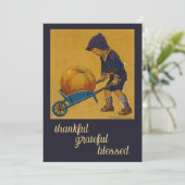 Met dank aan de gezegende Thanksgiving J.W. Smith Feestdagenkaart (Staand voorkant)