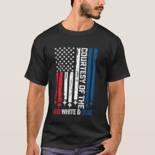 Met dank aan de rode witte en blauwe vintage Ameri T-shirt