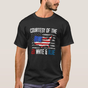 Met Dank Aan De Rood Wit En Blauw Vintage T-shirt