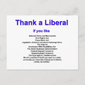 Met dank aan een liberaal Briefkaart (Voorkant)