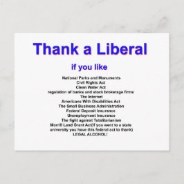 Met dank aan een liberaal Briefkaart