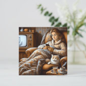 Met dank aan een online vriend | chronisch ziek kaart (Staand voorkant)