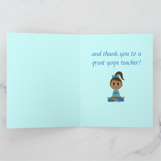 Met dank aan een yoga leraar bedankkaart (Binnen)
