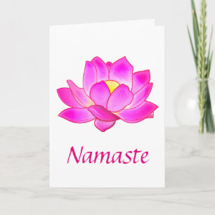 Met dank aan een yoga leraar met Lotus Flower Bedankkaart