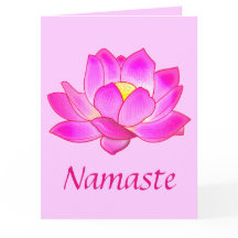 Met dank aan een yogaleraar Lotus Flower Big Kaart