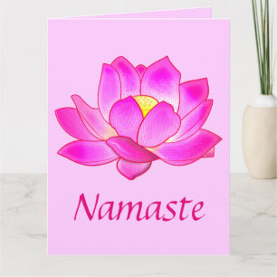 Met dank aan een yogaleraar Lotus Flower Big Kaart
