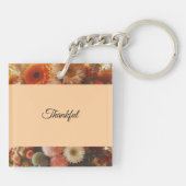 Met dank aan Herfst Flowers Sleutelhanger (Achterkant)