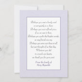 Met dank aan Lavender Border Kaart (Voorkant)