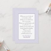 Met dank aan Lavender Border Kaart (Voorkant / Achterkant in situ)