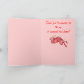 Met dank aan mijn dansleraar: rode balletschoenen bedankkaart (Binnen)