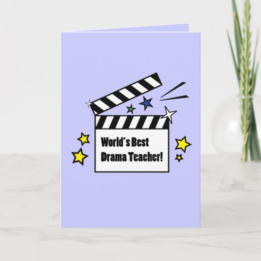 Met dank aan mijn dramaleraar: spelen bedankkaart (Voorkant)