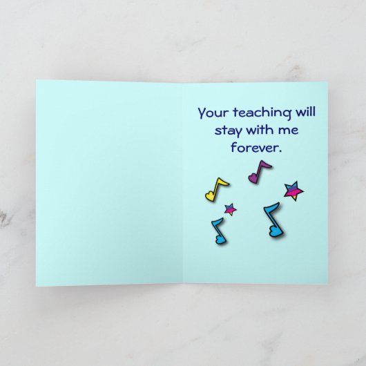 Met dank aan mijn pianoleraar bedankkaart (Binnen)