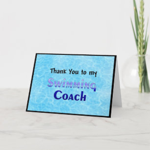 Met dank aan mijn zwemcoach bedankkaart