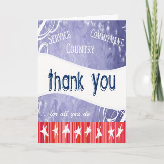 Met dank aan onze troepen bedankkaart