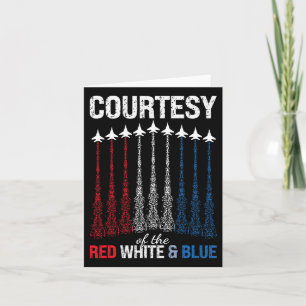 Met dank aan Red White Blue Usa-vlag gevechtsvlieg Kaart