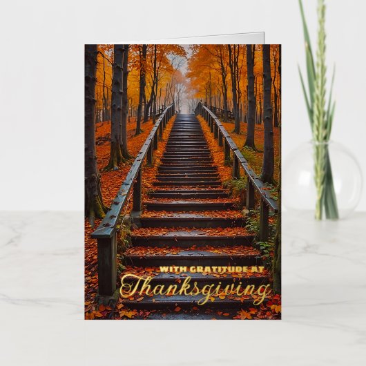 Met dank aan Thanksgiving Modern Business Folie Feestdagenkaart (Voorkant)