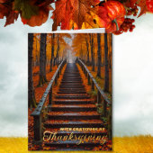 Met dank aan Thanksgiving Modern Business Folie Feestdagenkaart