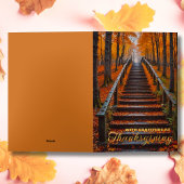 Met dank aan Thanksgiving Modern Business Folie Feestdagenkaart