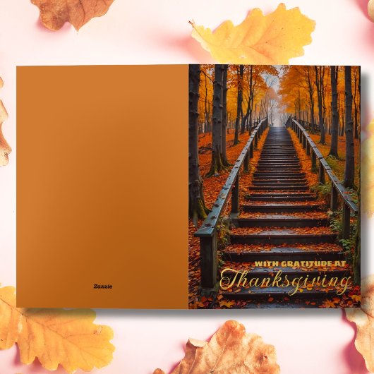 Met dank aan Thanksgiving Modern Business Folie Feestdagenkaart