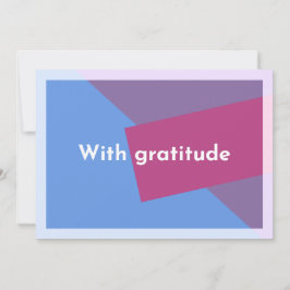 "Met dank" Bedankkaart