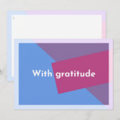 "Met dank" Bedankkaart (Voorkant / Achterkant)