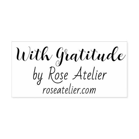 Met Dank Custom Zakelijke Winkel Naam & Website Rubberstempel (Afrduk)