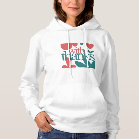 Met Dank – Valentijnsdag Cadeau Hoodie (Voorkant)