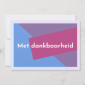 "Met dankbaarheid" Bedankkaart (Voorkant)