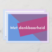 "Met dankbaarheid" Bedankkaart (Voorkant / Achterkant)