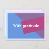 "Met dankbaarheid" Bedankkaart (Voorkant / Achterkant)